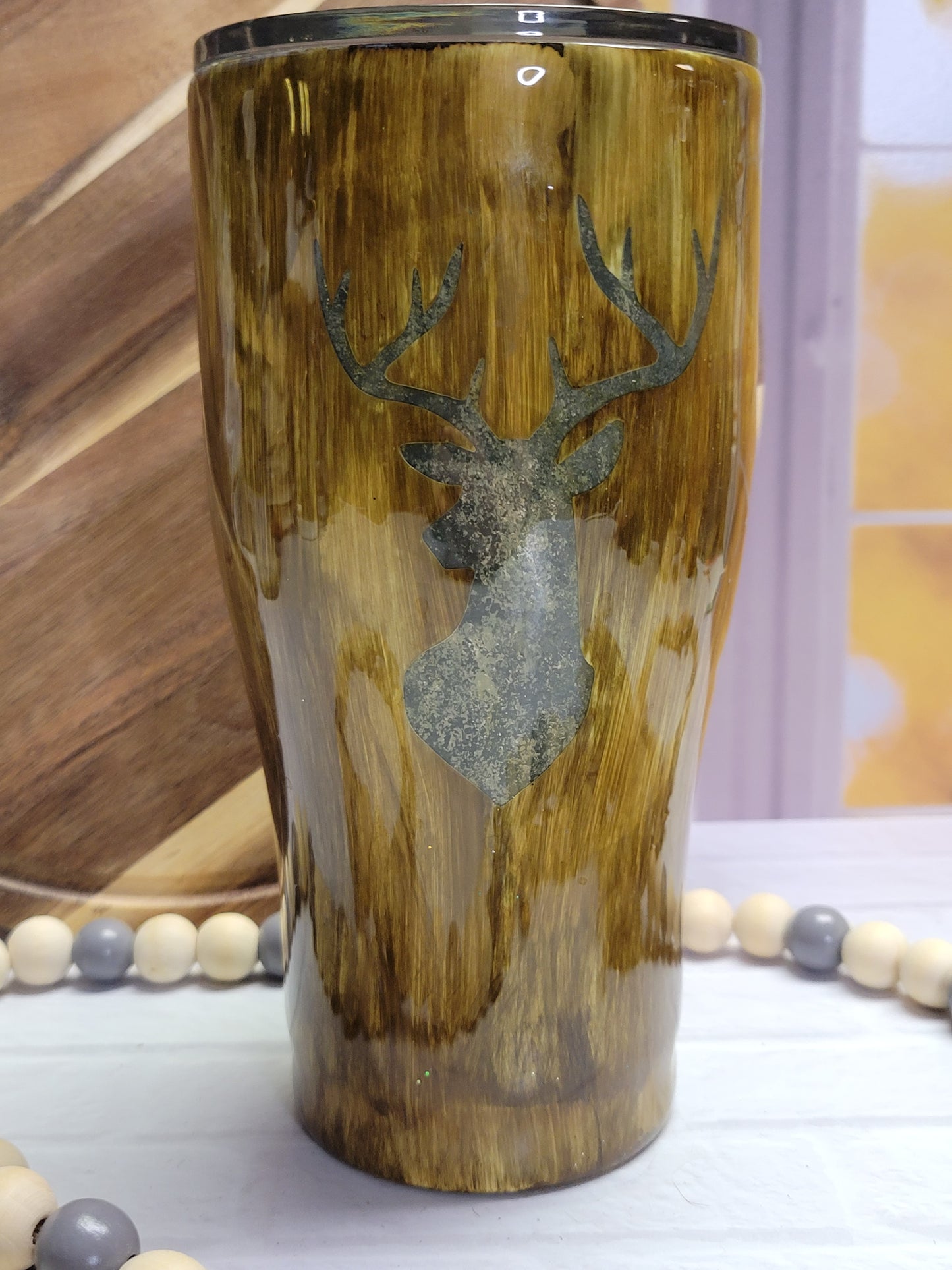 Wood Grain Camo Deer