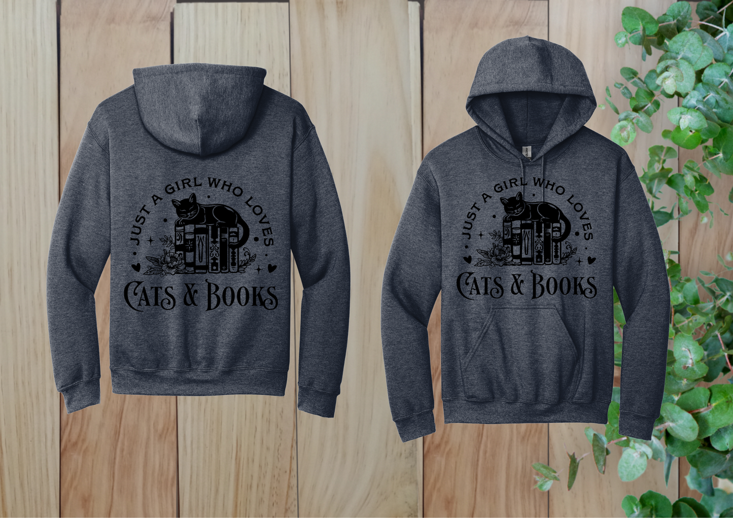 Just a Girl Who Loves Cats & Books Hoodie