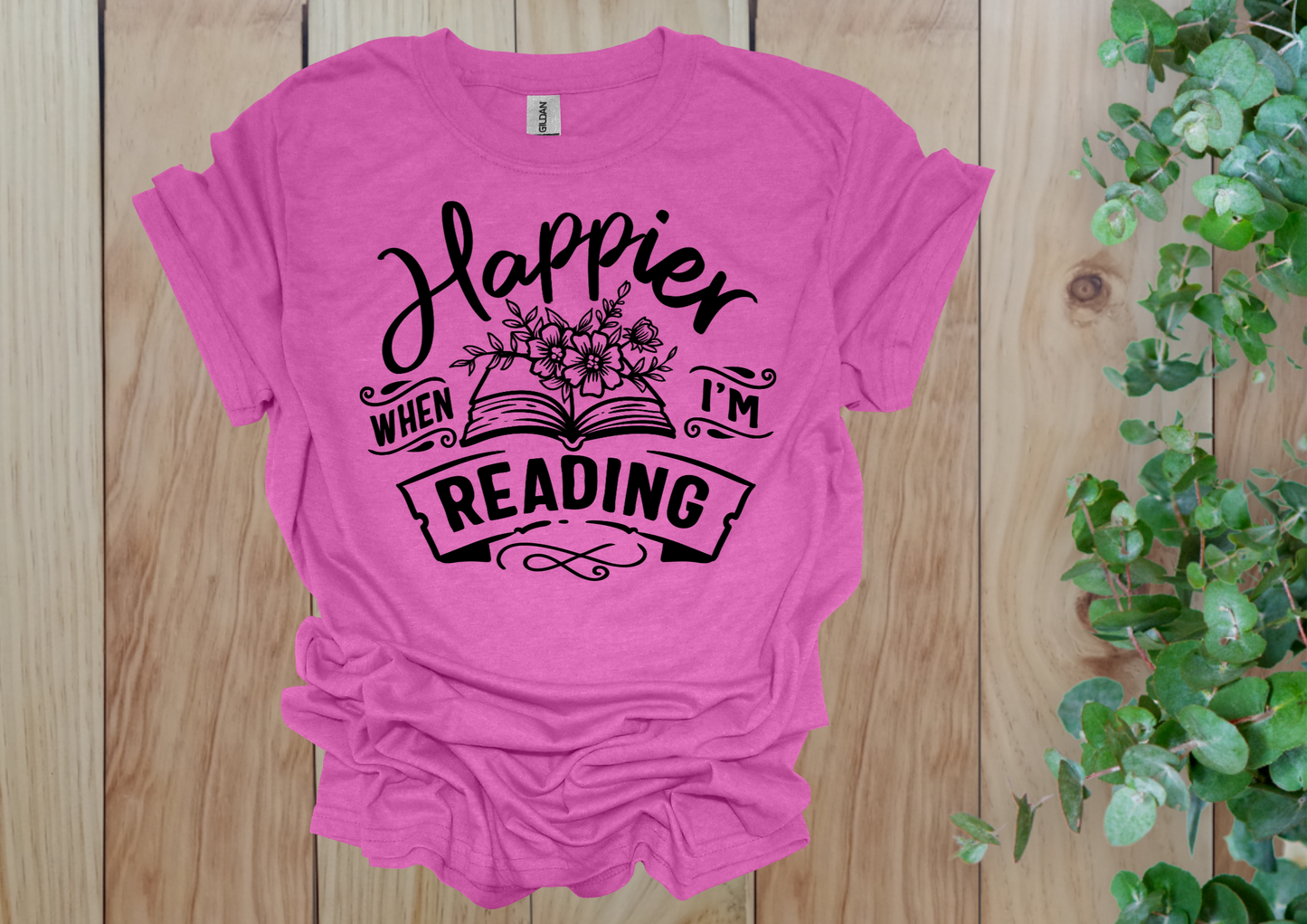 Happier When Reading Floral Tee