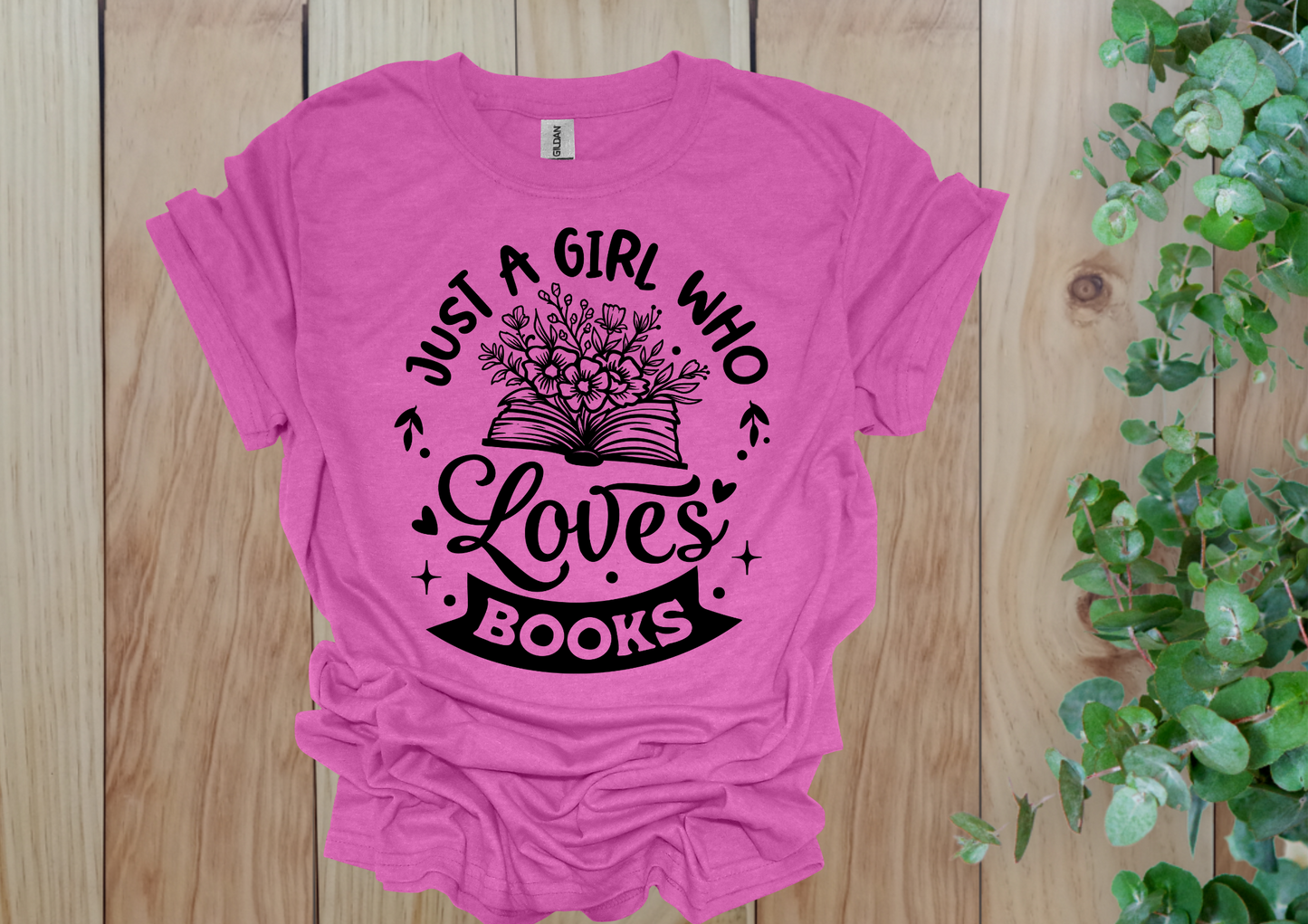 Just a Girl Who Loves Books Flower Tee