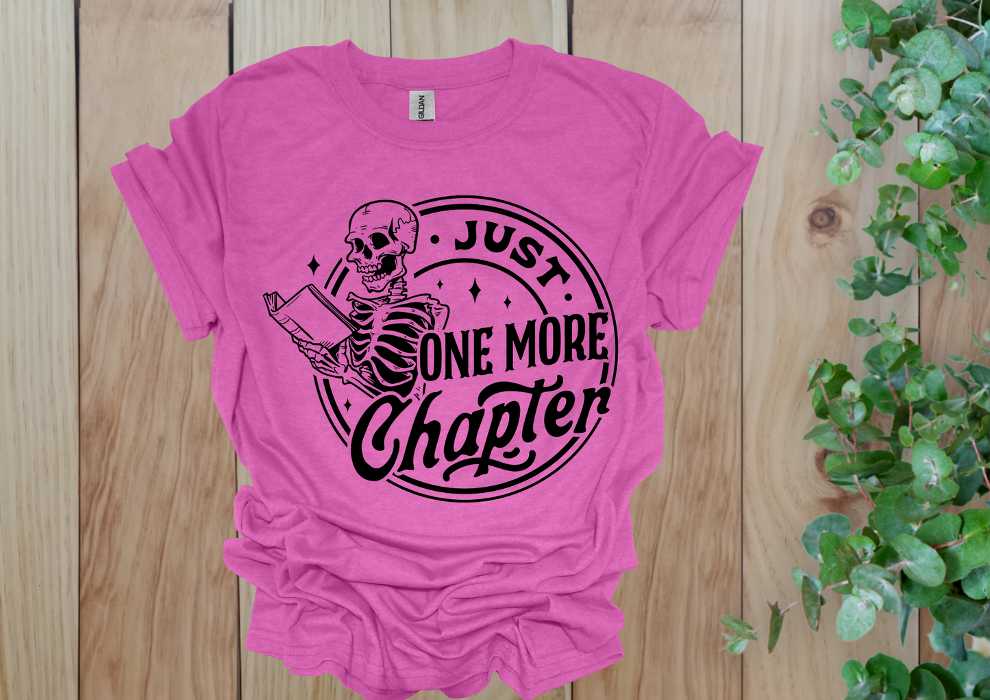 Just One More Chapter Skeleton Tee