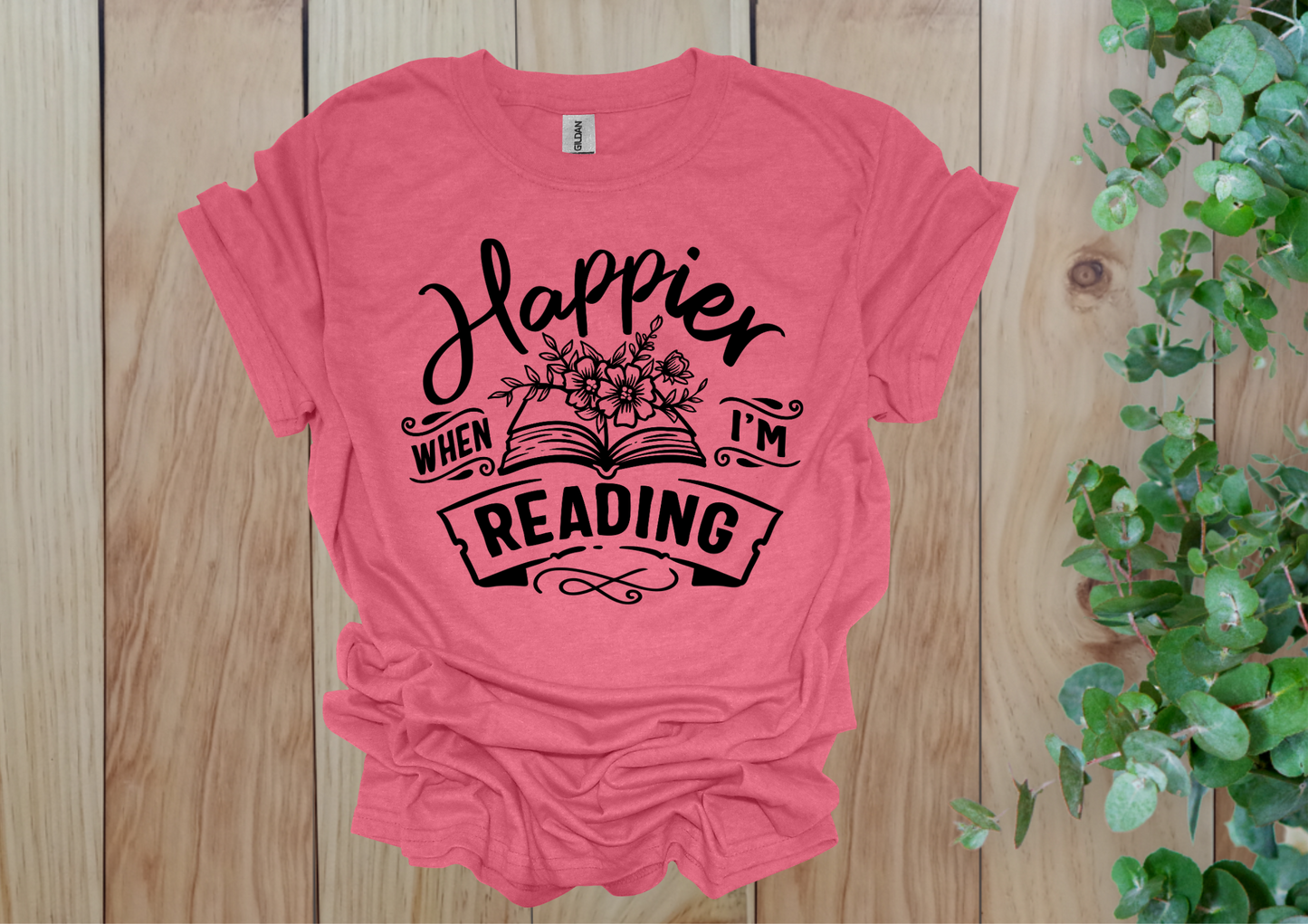 Happier When Reading Floral Tee