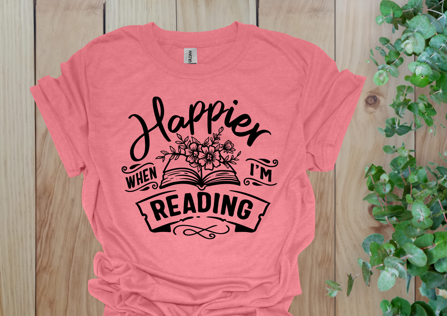 Happier When Reading Floral Tee