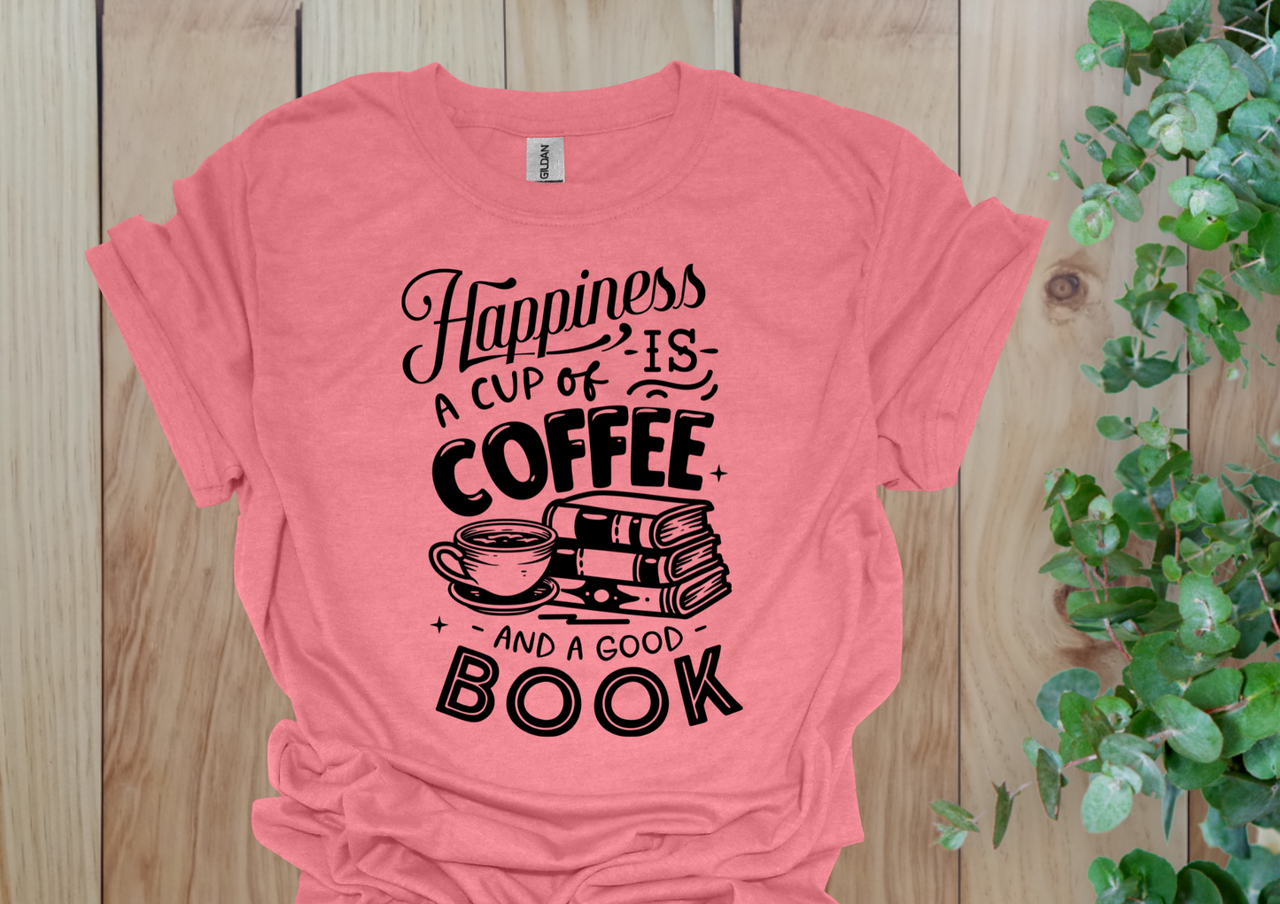 Happiness is Coffee & Books Tee