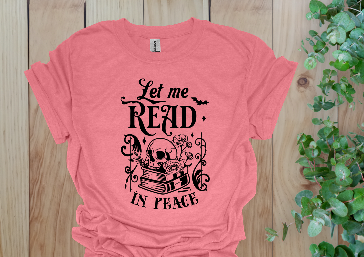 Let Me Read In Peace Skull Tee