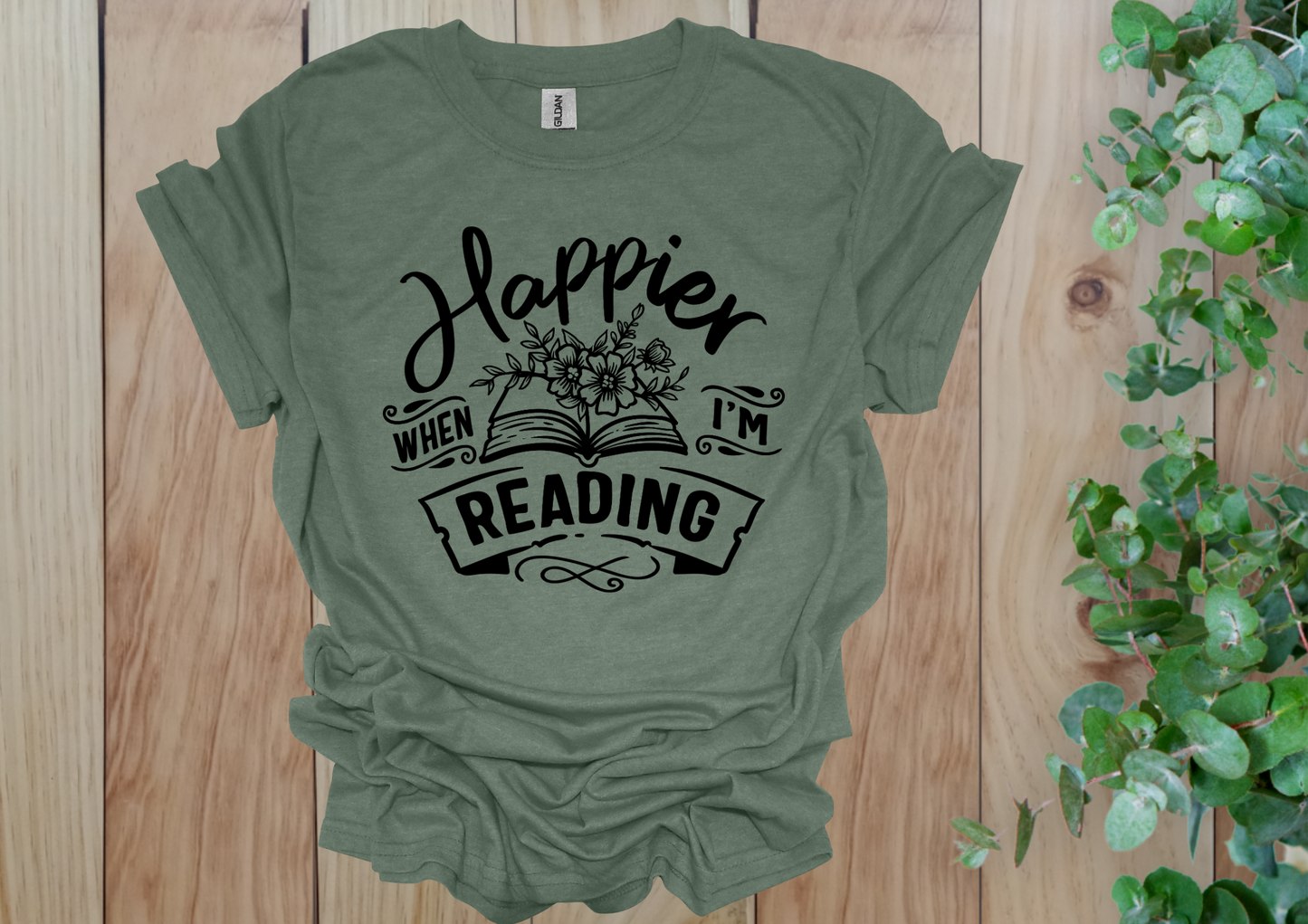 Happier When Reading Floral Tee