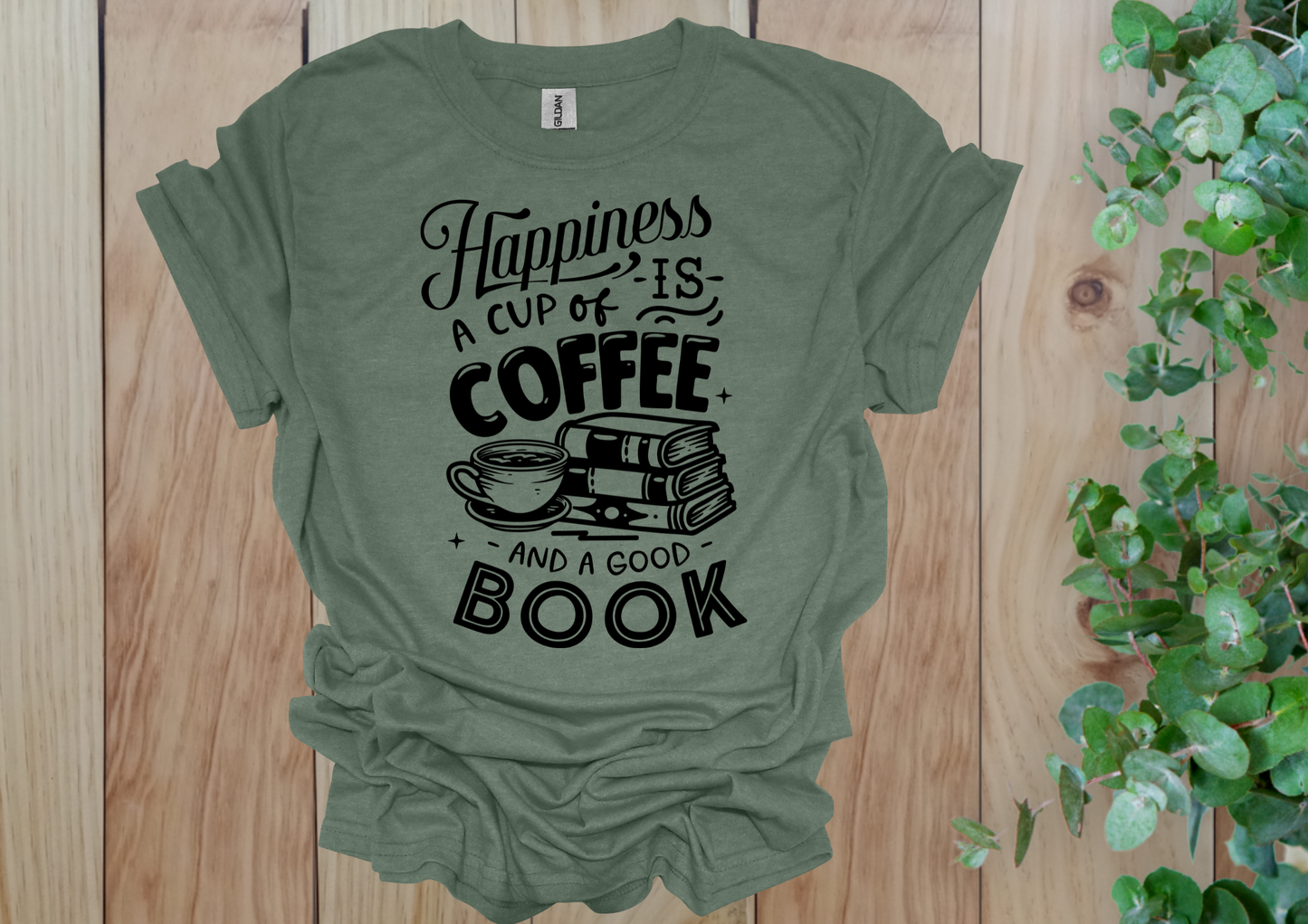 Happiness is Coffee & Books Tee