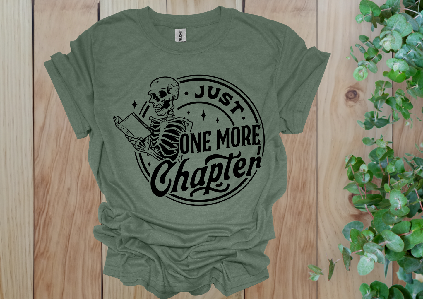 Just One More Chapter Skeleton Tee