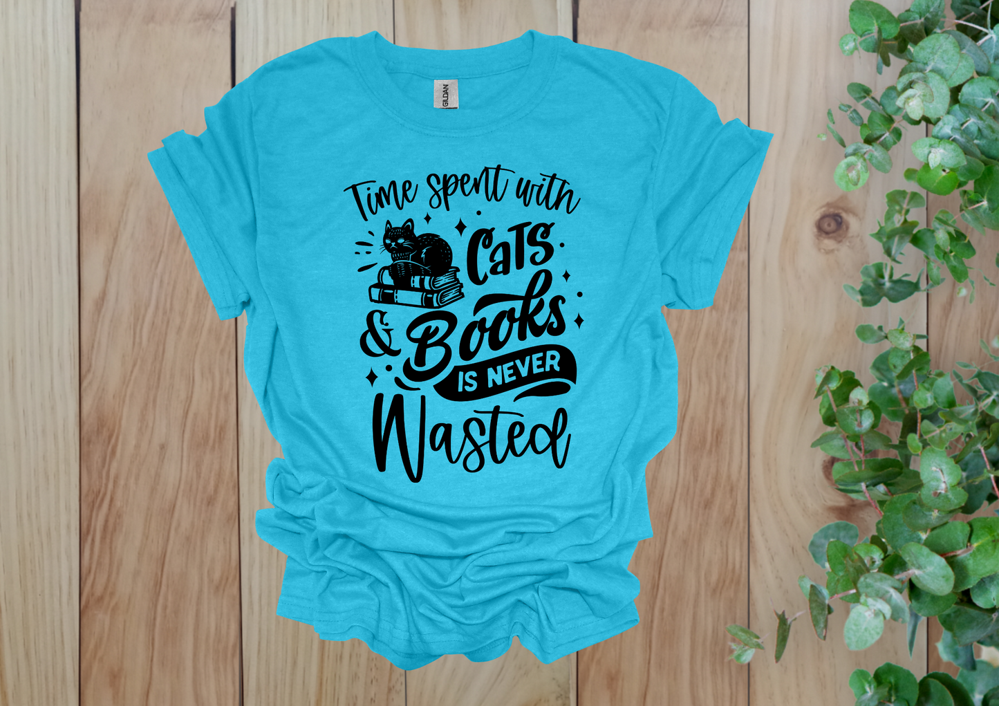 Time Spent with Cats & Books Tee