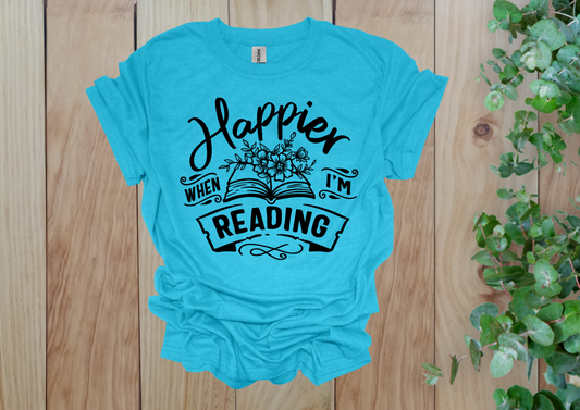 Happier When Reading Floral Tee