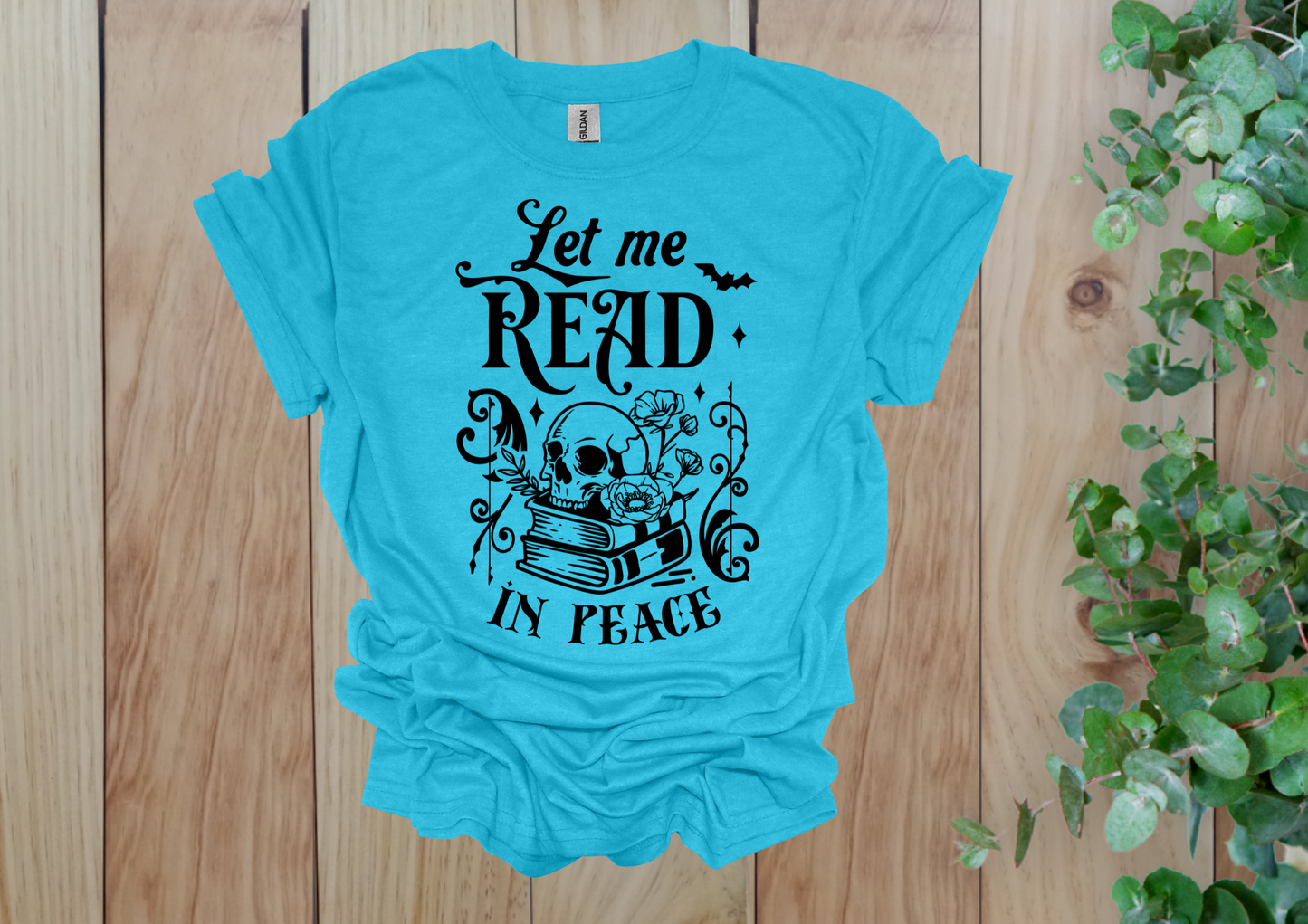 Let Me Read In Peace Skull Tee