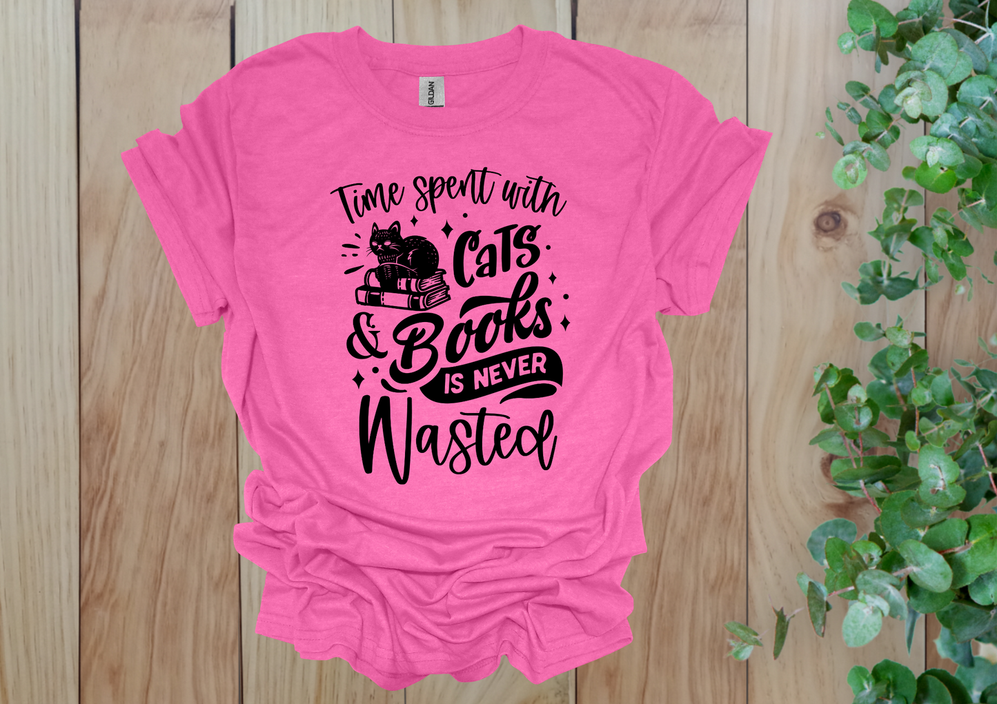 Time Spent with Cats & Books Tee