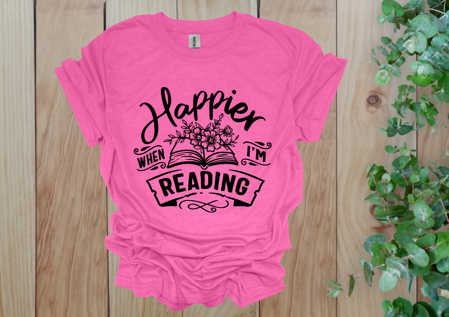 Happier When Reading Floral Tee