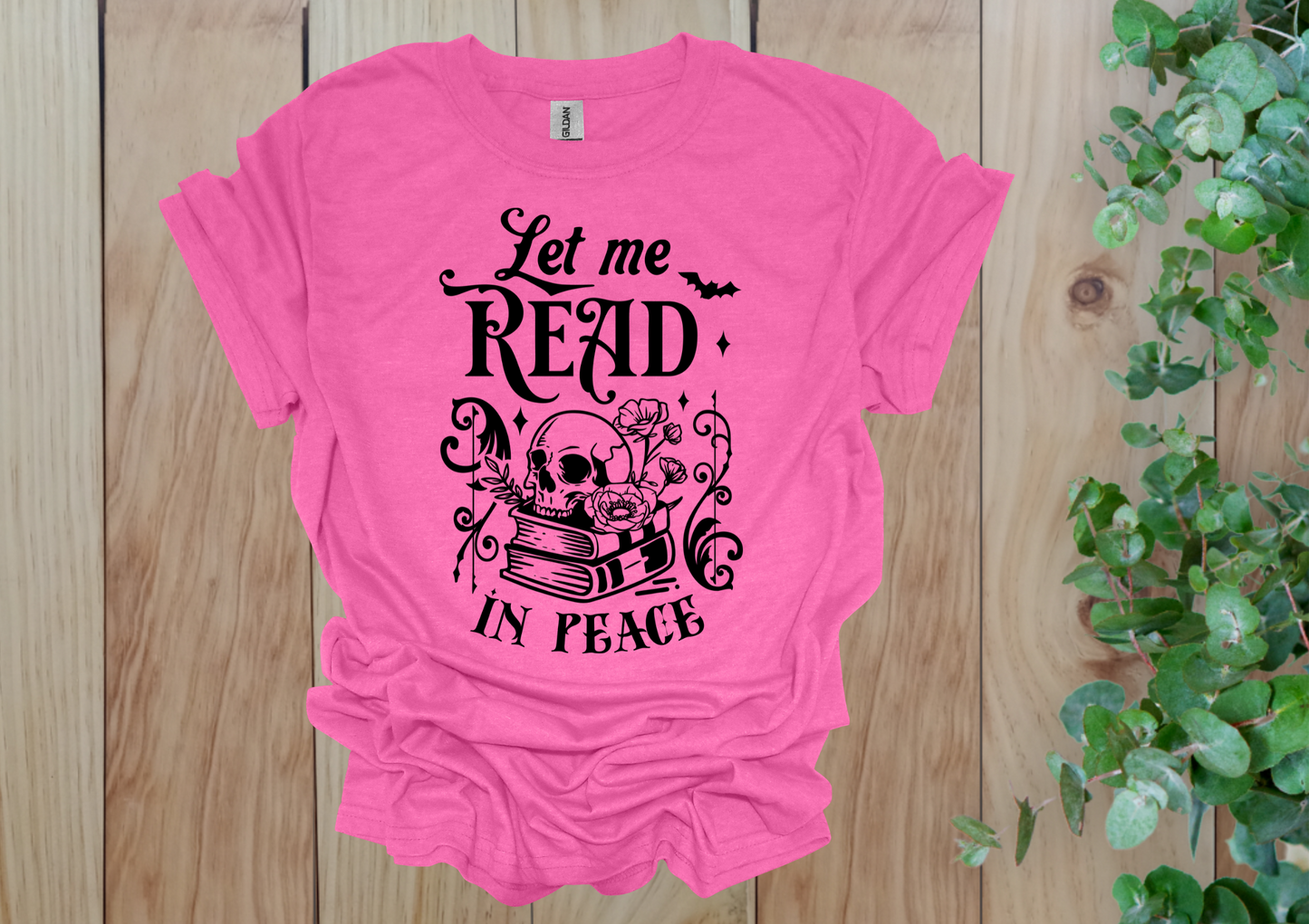 Let Me Read In Peace Skull Tee