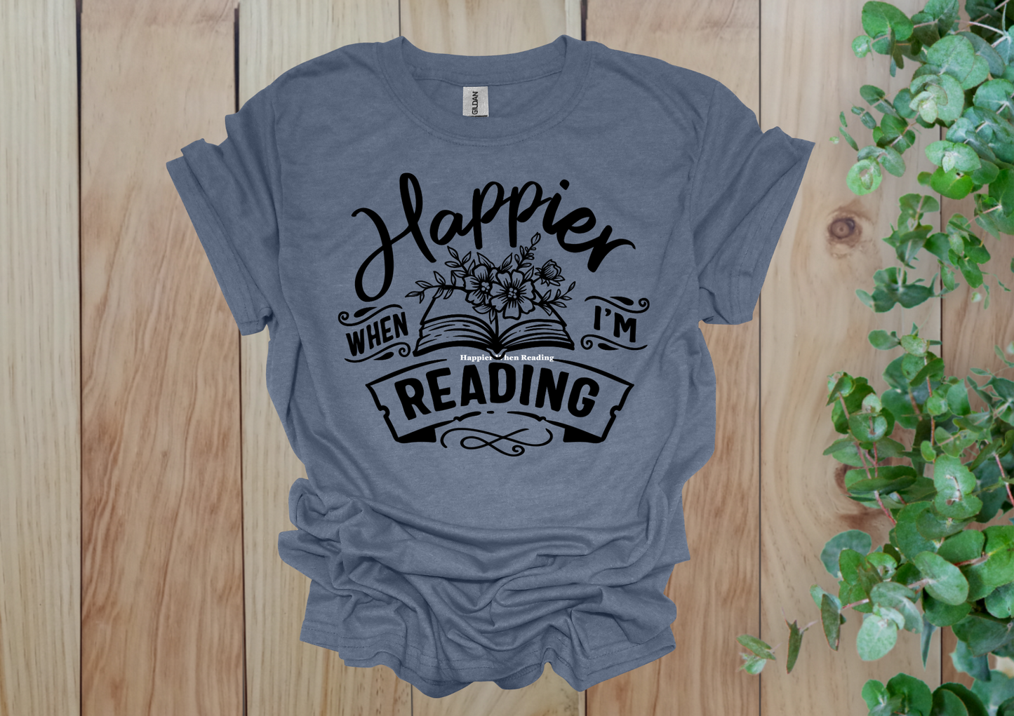 Happier When Reading Floral Tee