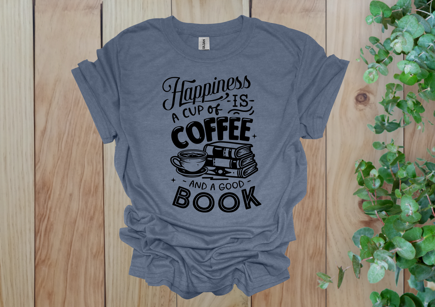 Happiness is Coffee & Books Tee