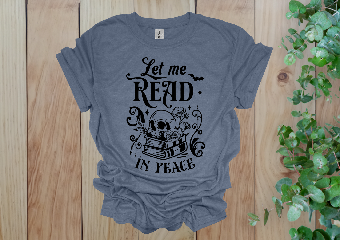 Let Me Read In Peace Skull Tee