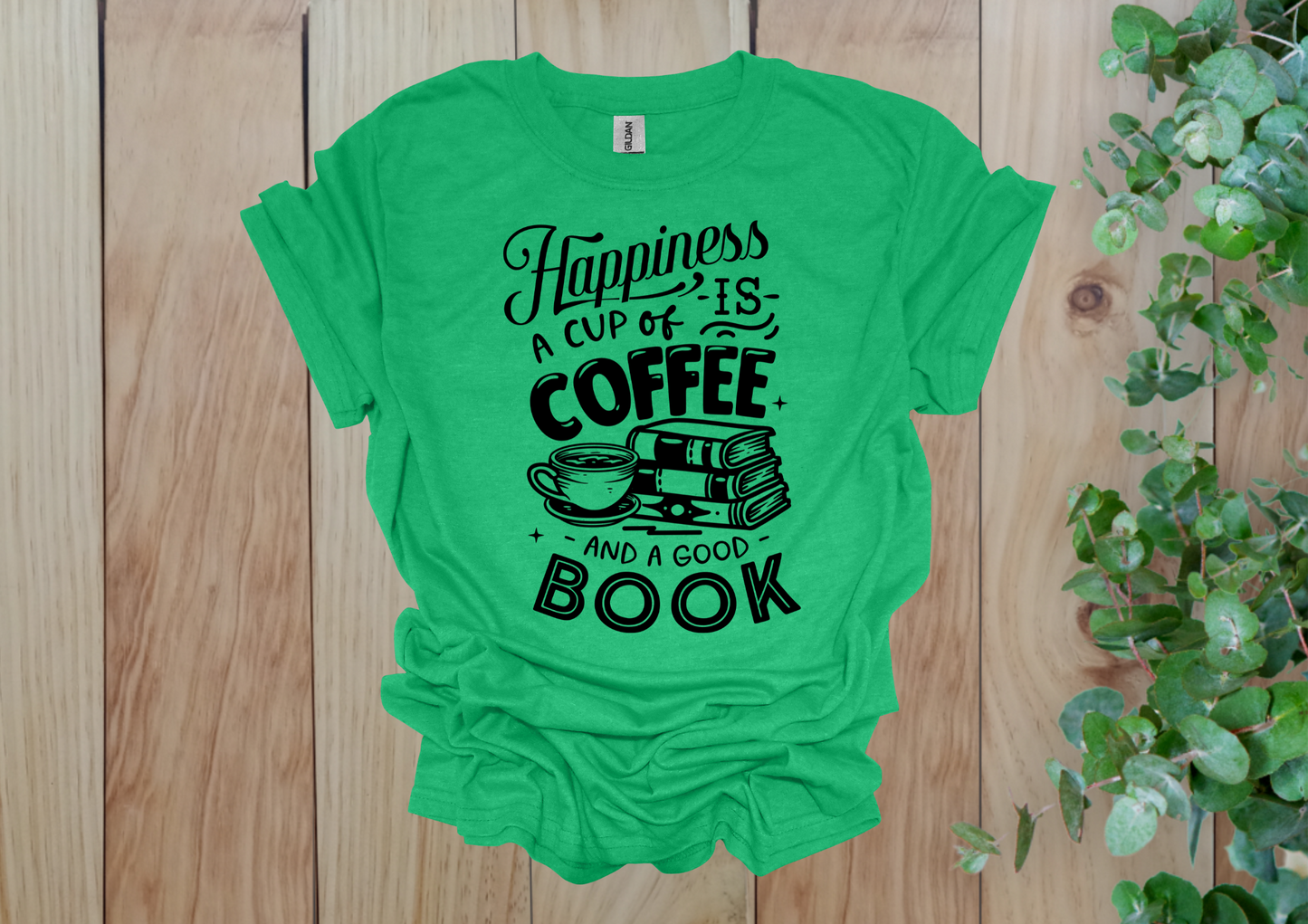 Happiness is Coffee & Books Tee