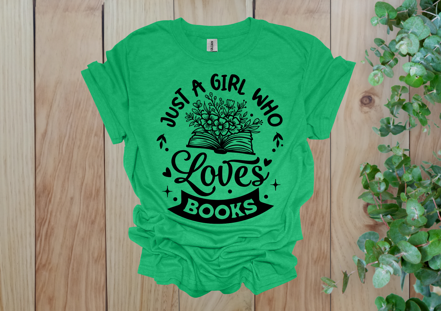 Just a Girl Who Loves Books Flower Tee