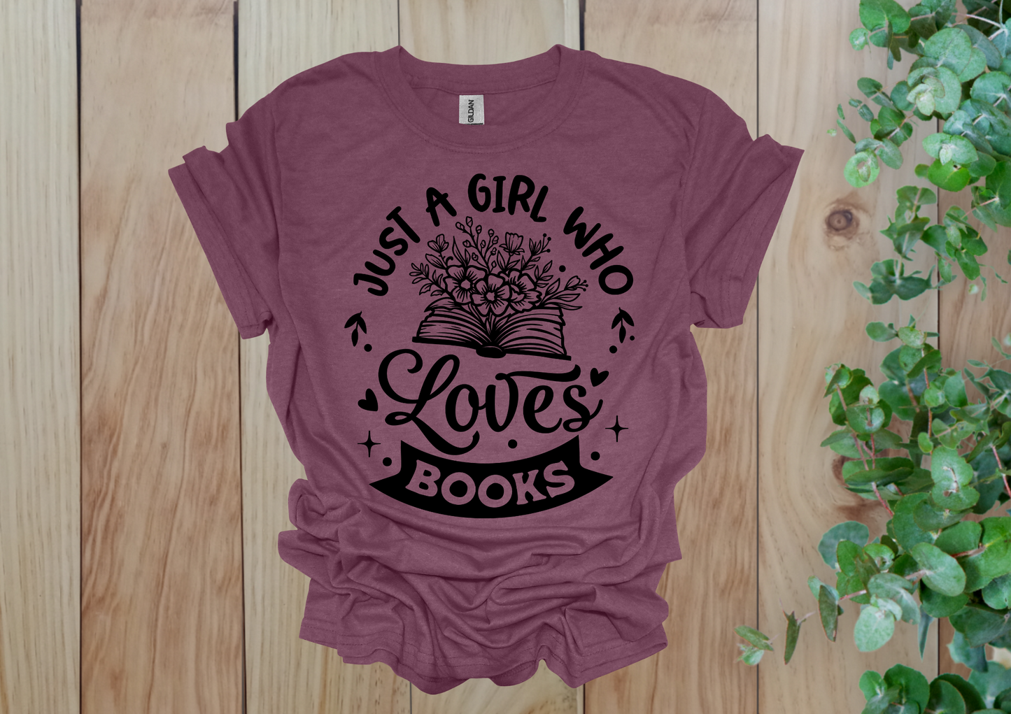 Just a Girl Who Loves Books Flower Tee