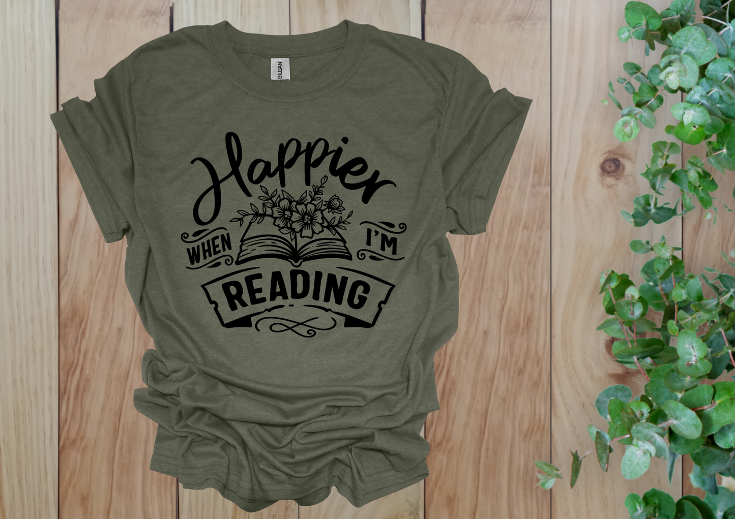 Happier When Reading Floral Tee