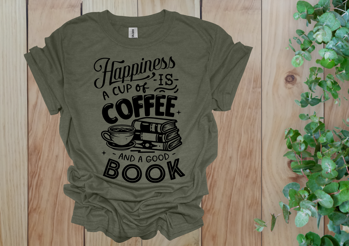 Happiness is Coffee & Books Tee