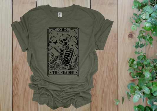 The Reader Tarot Skeleton Tee