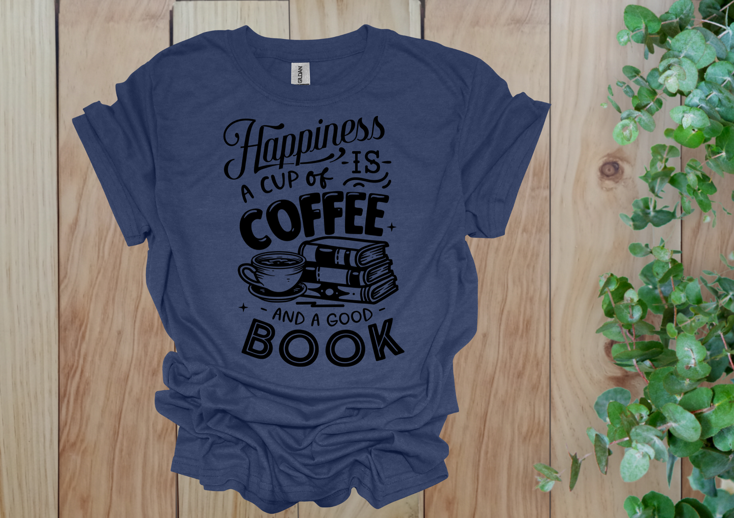 Happiness is Coffee & Books Tee