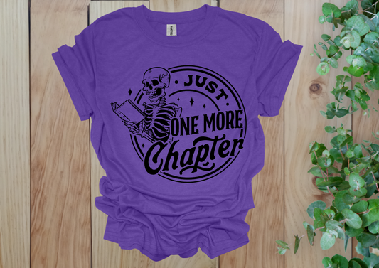 Just One More Chapter Skeleton Tee