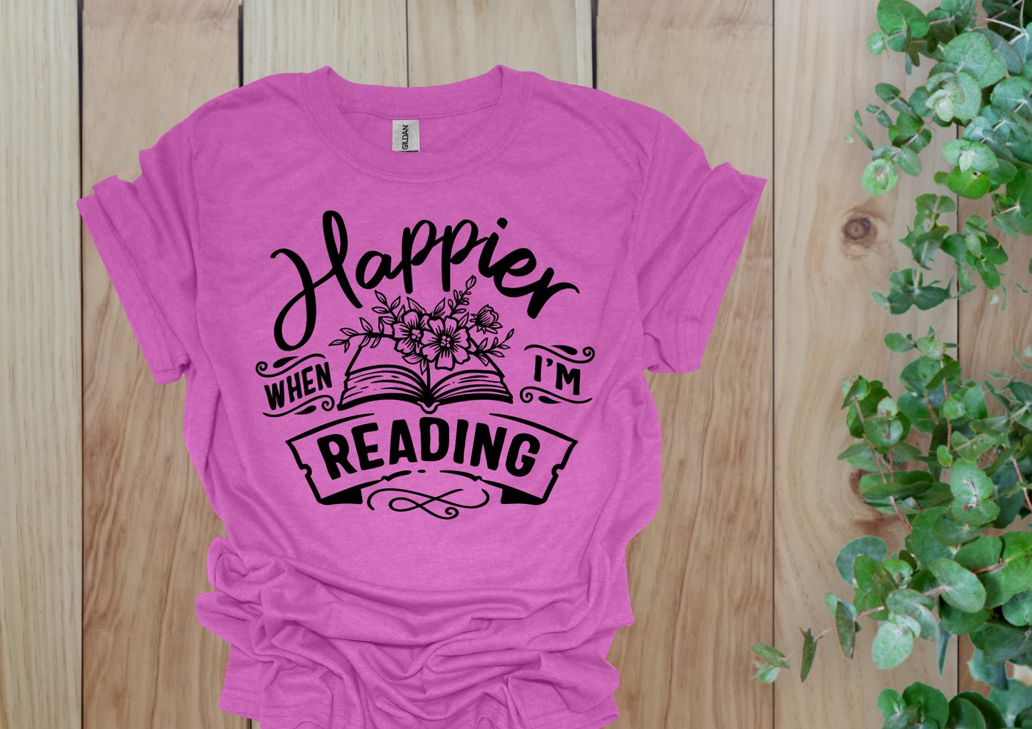 Happier When Reading Floral Tee