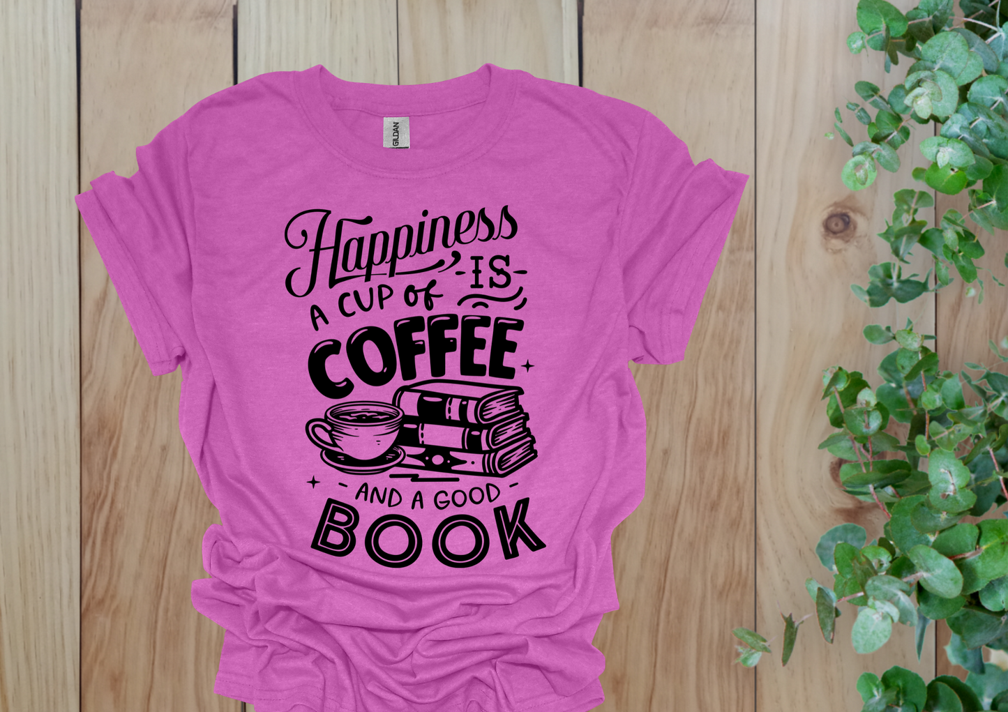 Happiness is Coffee & Books Tee