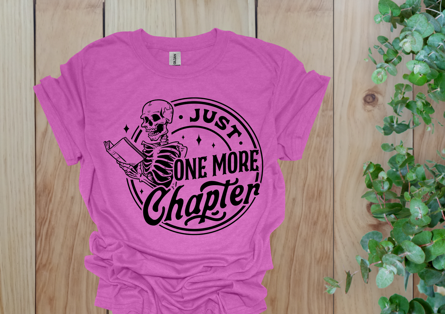 Just One More Chapter Skeleton Tee