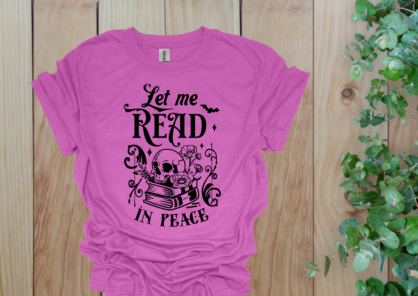 Let Me Read In Peace Skull Tee