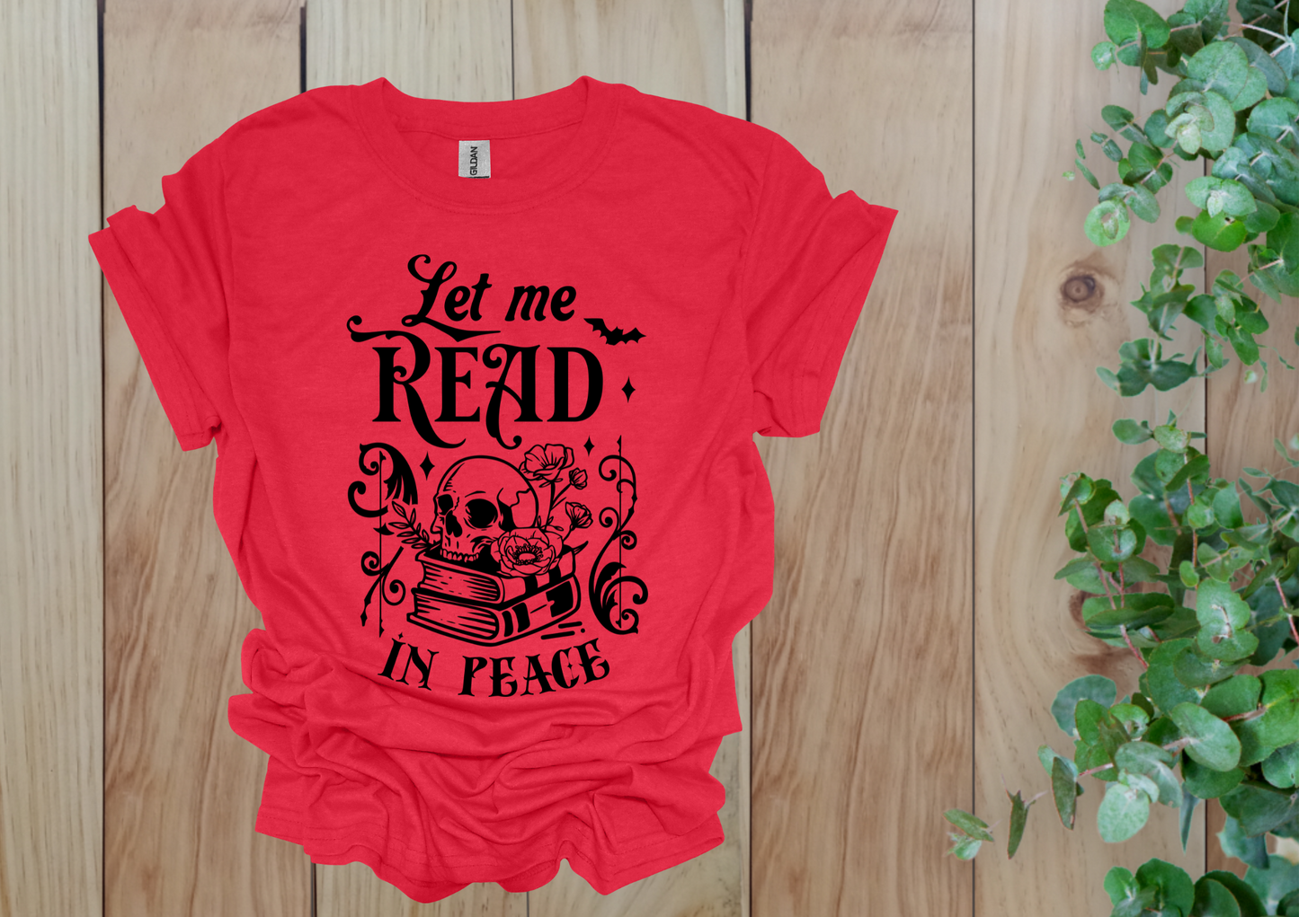 Let Me Read In Peace Skull Tee