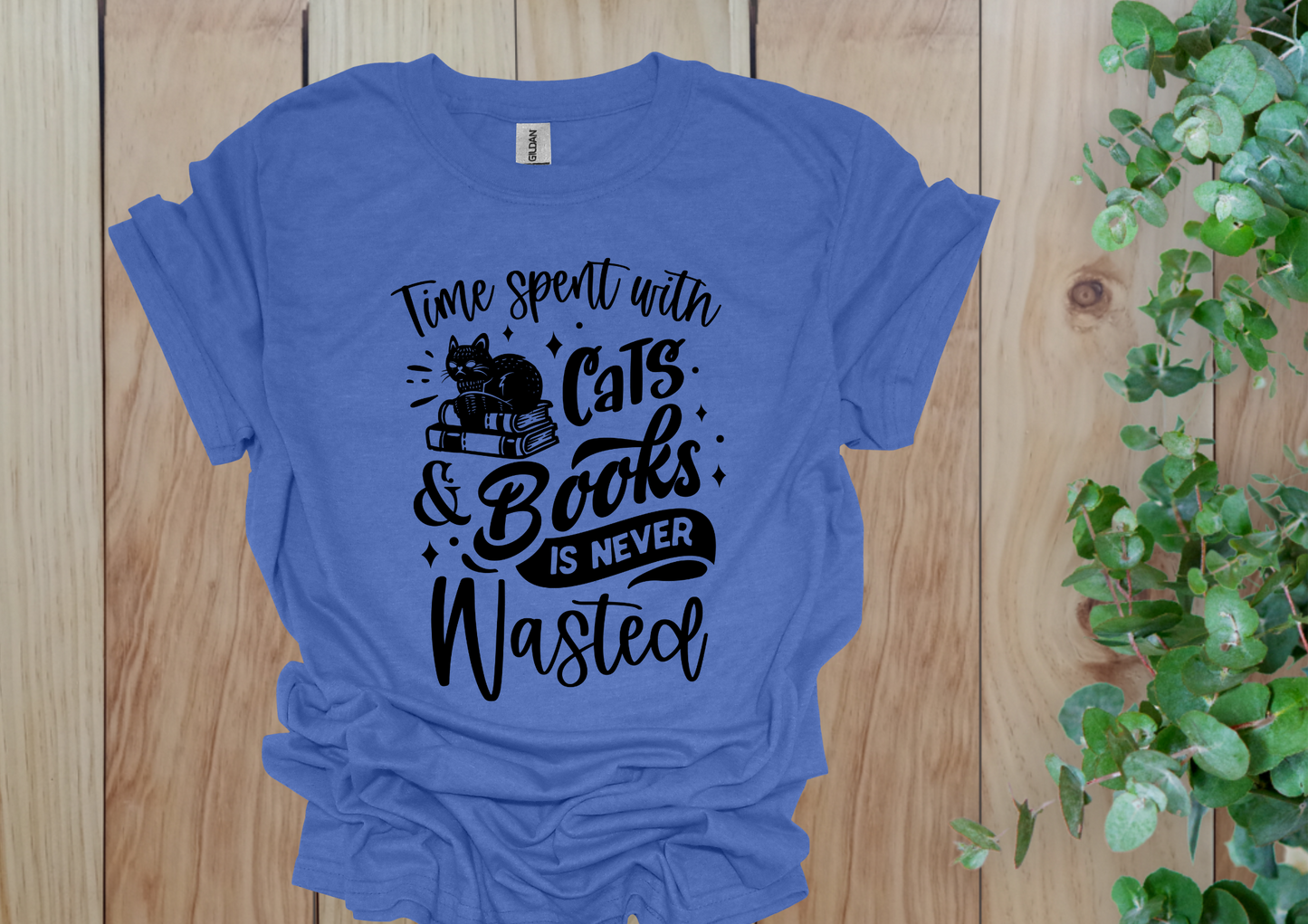 Time Spent with Cats & Books Tee