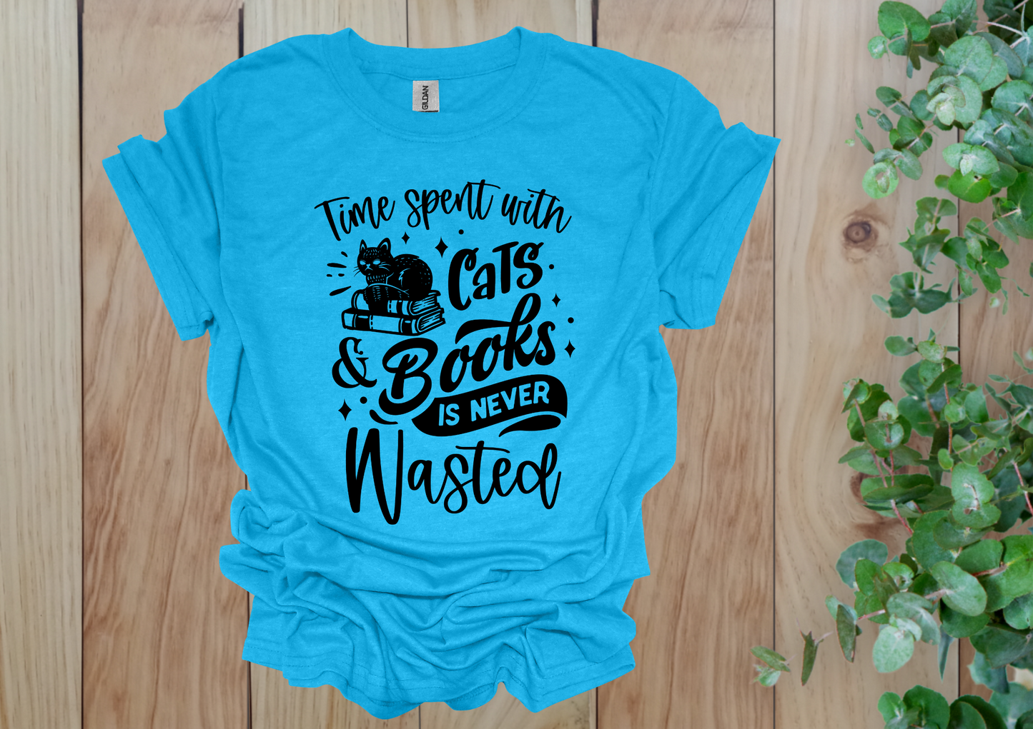 Time Spent with Cats & Books Tee