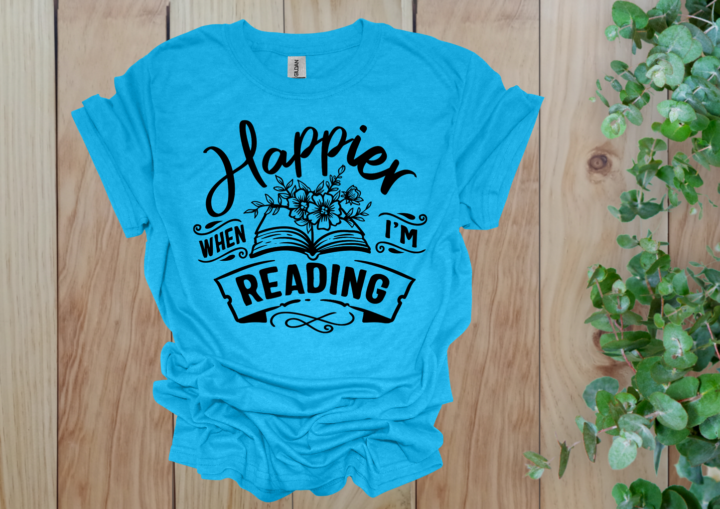 Happier When Reading Floral Tee