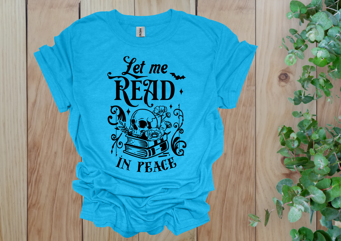 Let Me Read In Peace Skull Tee