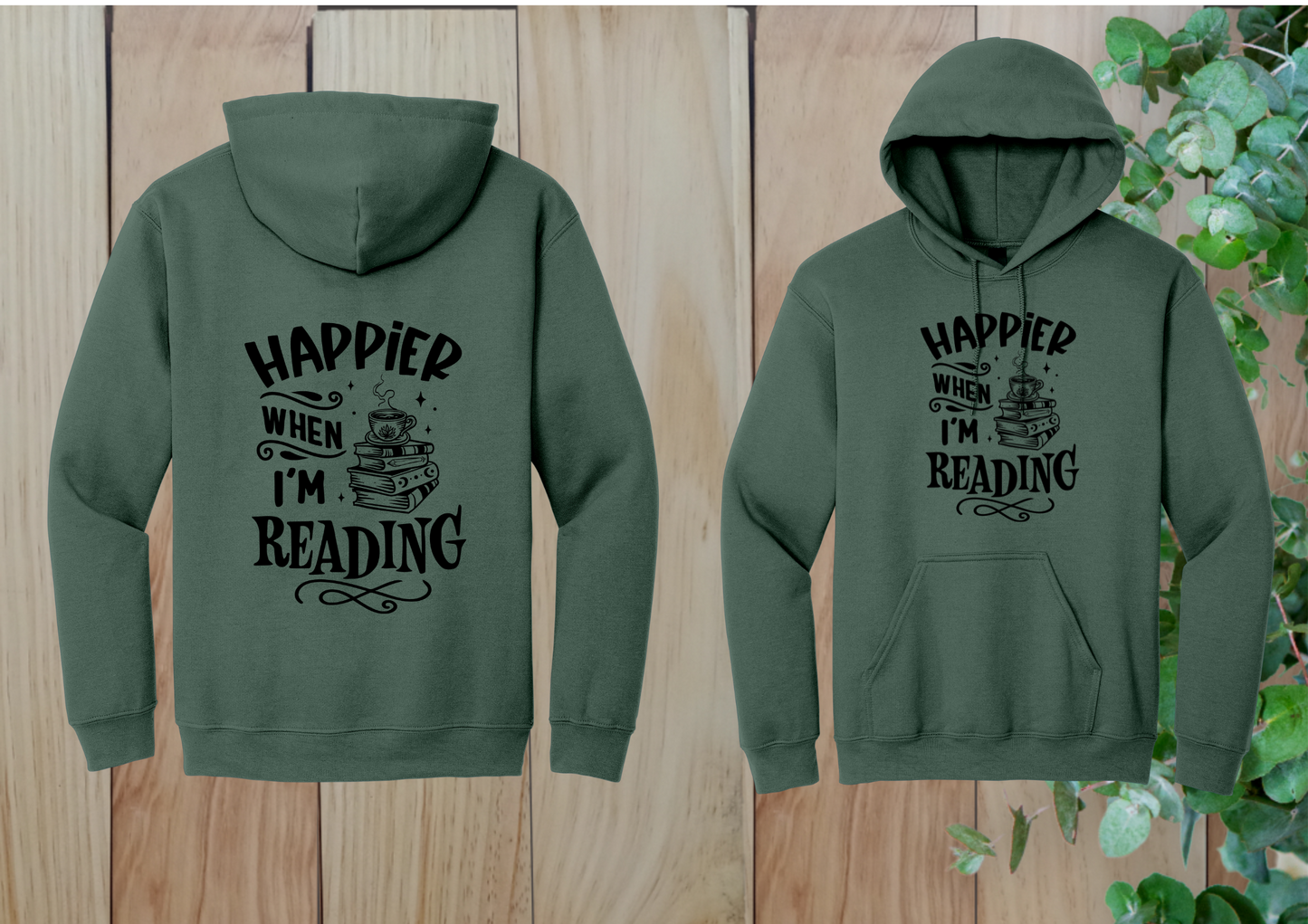 Happier When Reading Hoodie