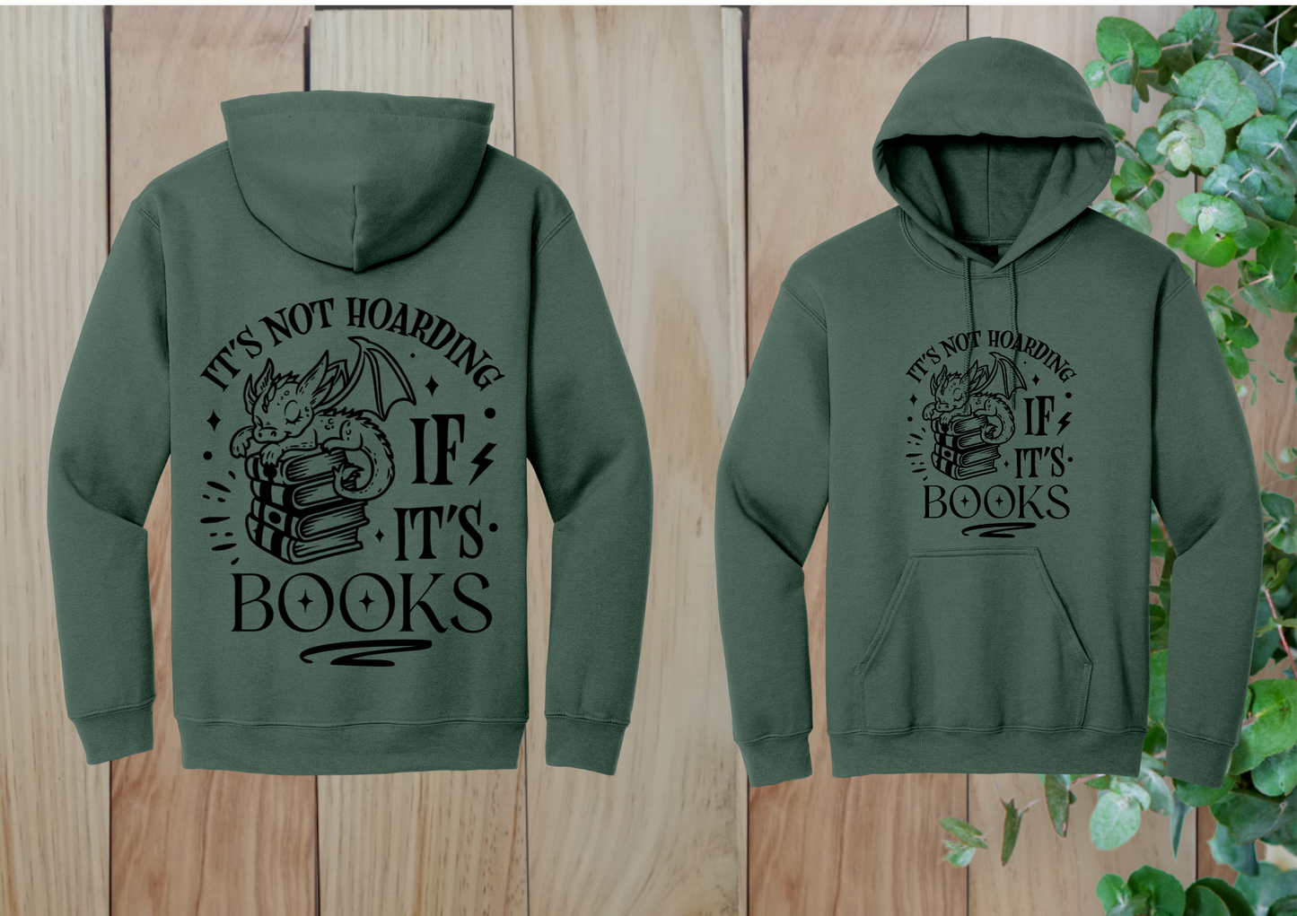 Book Hoarding Dragon Hoodie