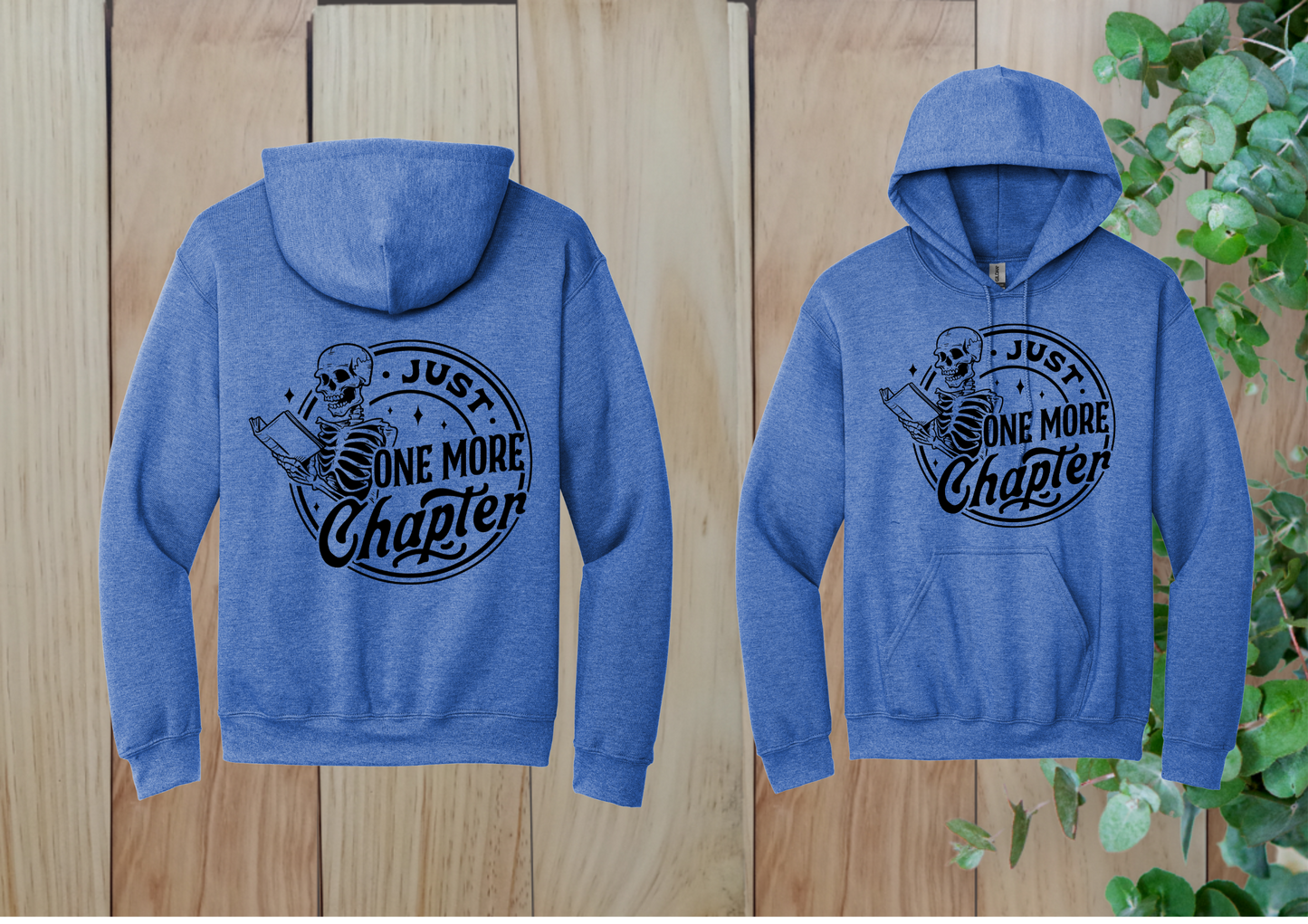 Just One More Chapter Skeleton Round Hoodie