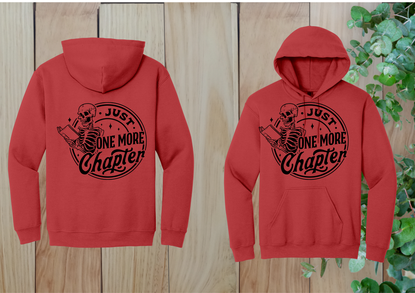 Just One More Chapter Skeleton Round Hoodie