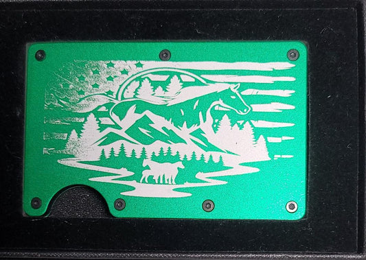 Horse flag wallet